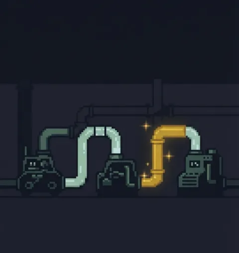 Each machine does one job. Pipe them together and complex work emerges