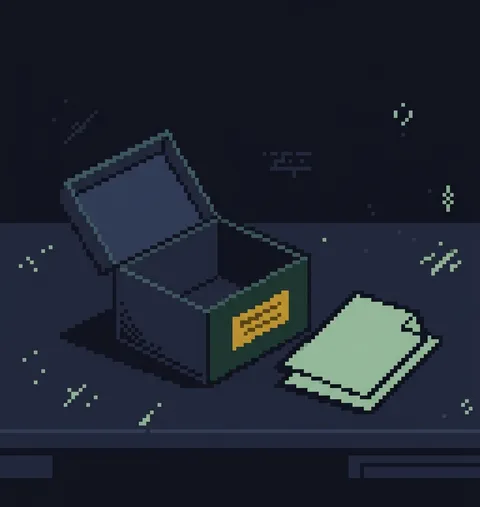 The papers meant for the box, stacked outside it